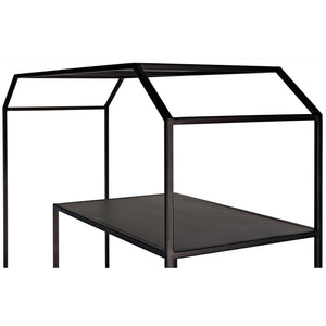 Noir Marquise Bookcase, Black Steel-Noir Furniture-Blue Hand Home