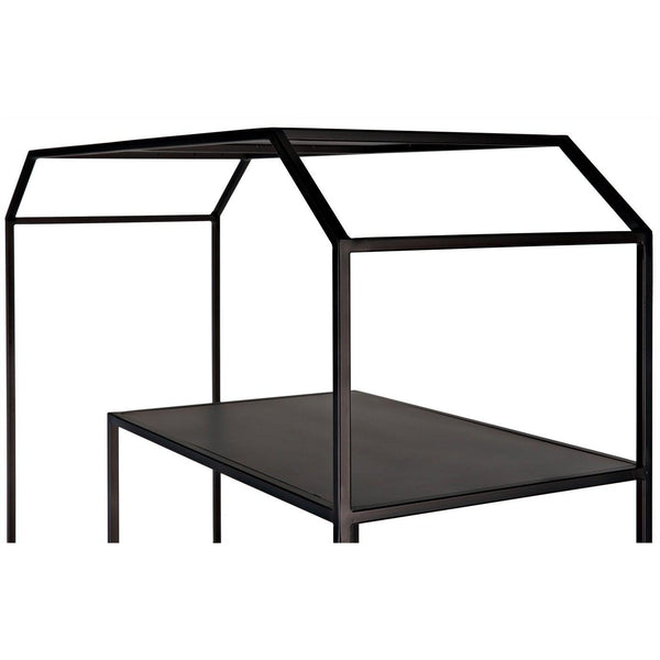 Noir Marquise Bookcase, Black Steel-Noir Furniture-Blue Hand Home