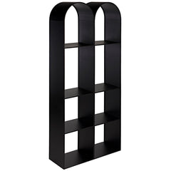 Noir Luna Bookcase, Black Steel-Noir Furniture-Blue Hand Home