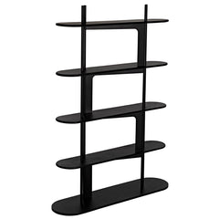 Noir Ochoa Bookcase, Black Steel-Noir Furniture-Blue Hand Home