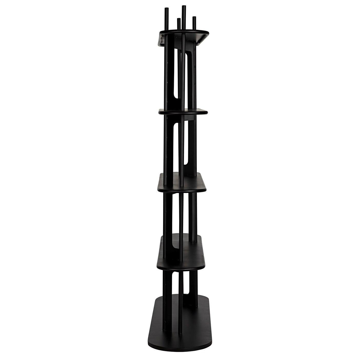 Noir Ochoa Bookcase, Black Steel-Noir Furniture-Blue Hand Home