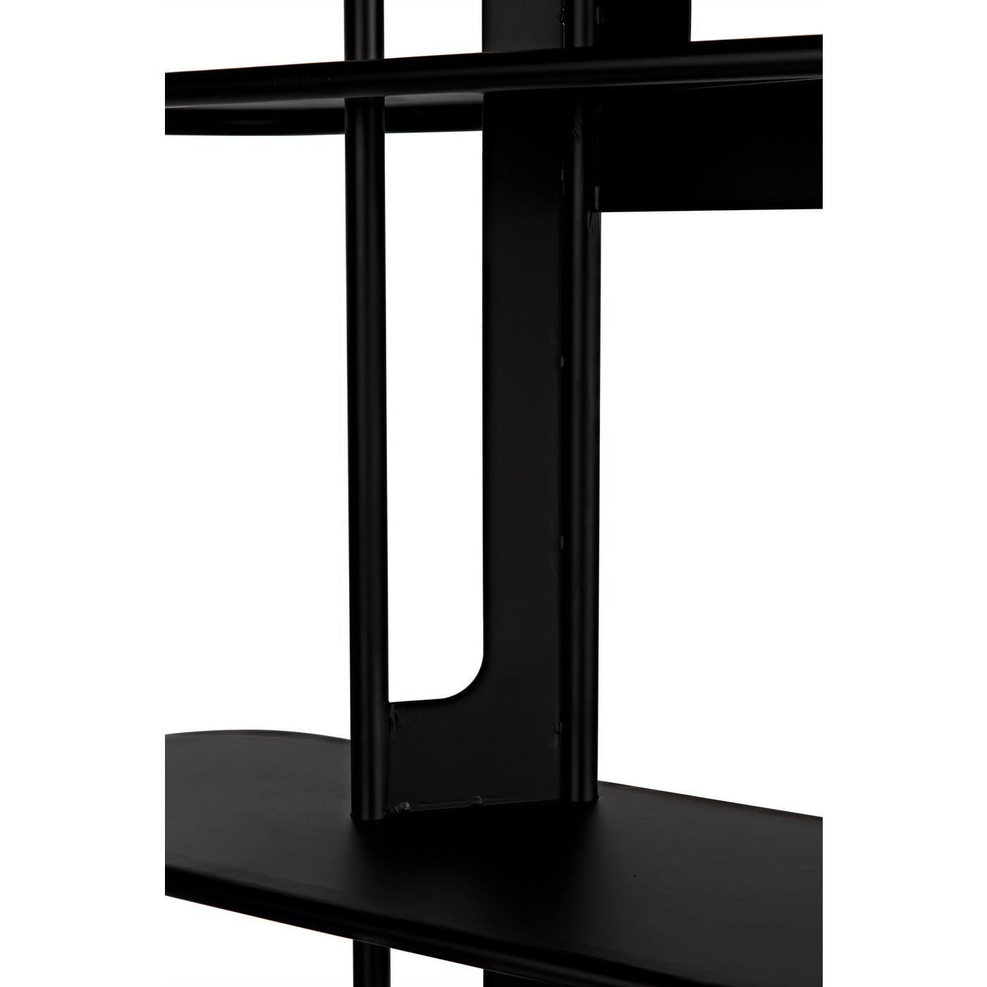 Noir Ochoa Bookcase, Black Steel-Noir Furniture-Blue Hand Home