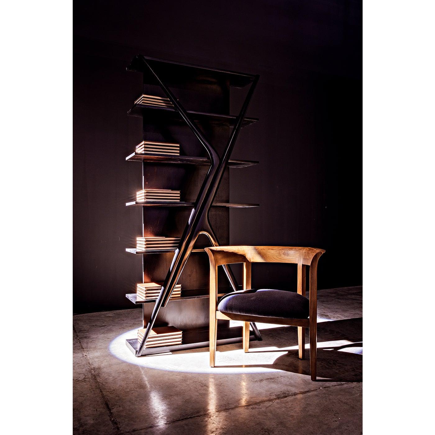 Noir Vetra Bookcase, Hand Rubbed Black-Noir Furniture-Blue Hand Home