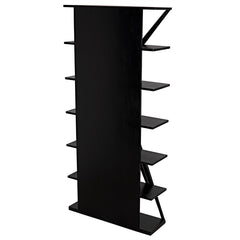 Noir Vetra Bookcase, Hand Rubbed Black-Noir Furniture-Blue Hand Home