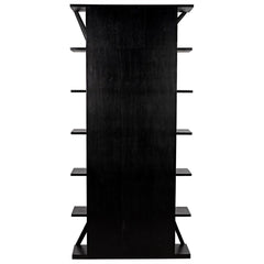 Noir Vetra Bookcase, Hand Rubbed Black-Noir Furniture-Blue Hand Home