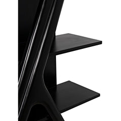 Noir Vetra Bookcase, Hand Rubbed Black-Noir Furniture-Blue Hand Home