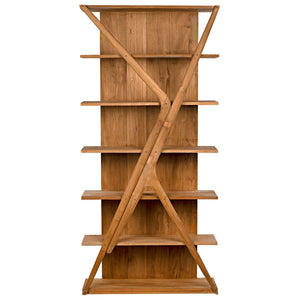 Noir Vetra Bookcase, Teak-Noir Furniture-Blue Hand Home
