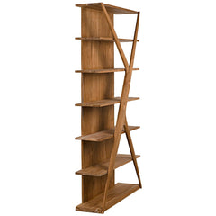 Noir Vetra Bookcase, Teak-Noir Furniture-Blue Hand Home
