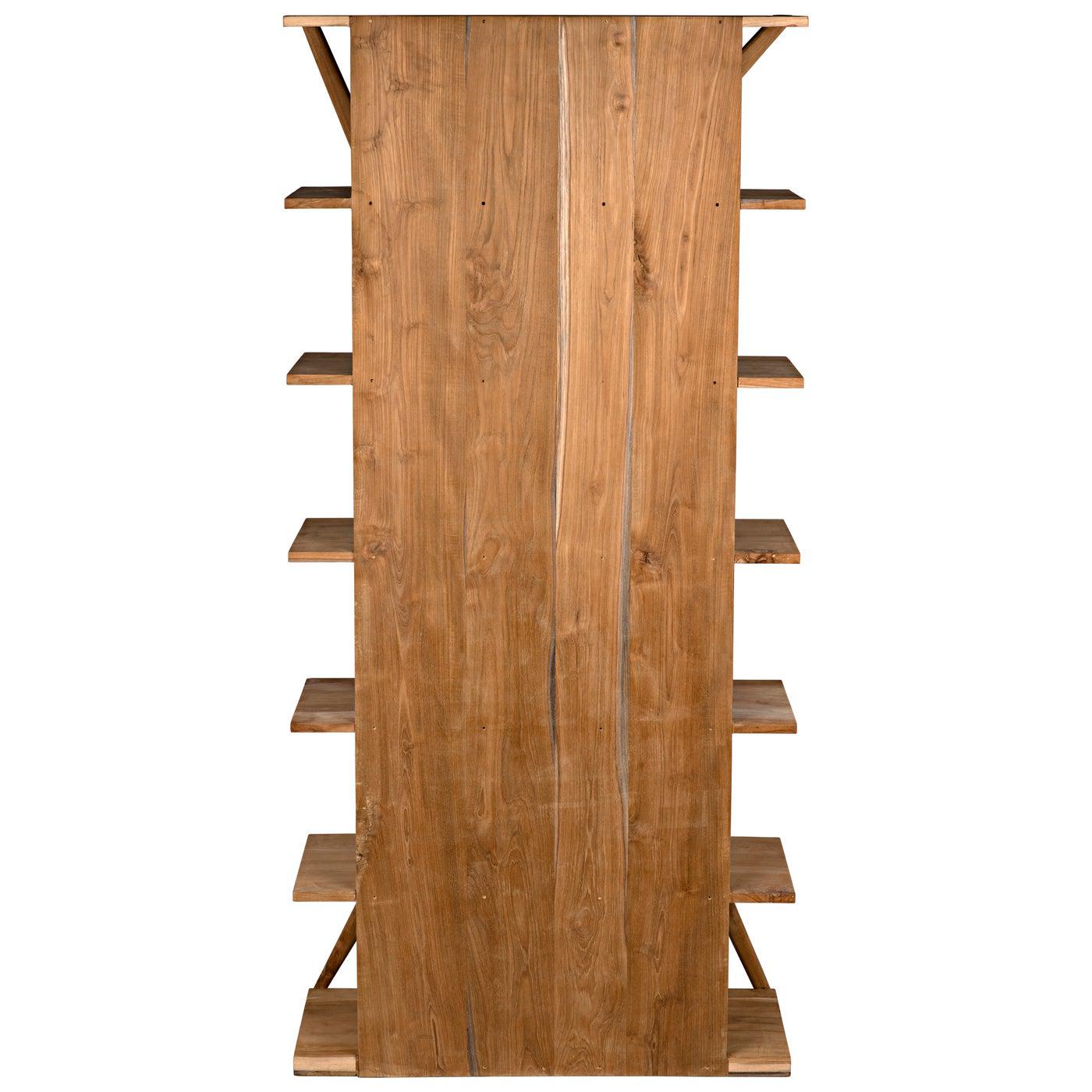 Noir Vetra Bookcase, Teak-Noir Furniture-Blue Hand Home