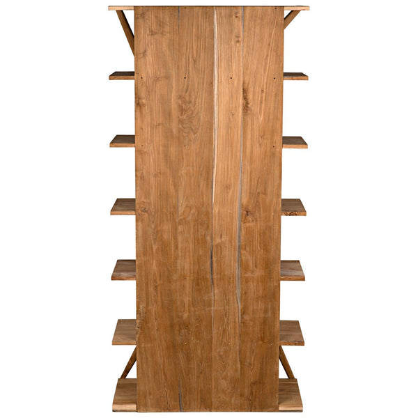Noir Vetra Bookcase, Teak-Noir Furniture-Blue Hand Home