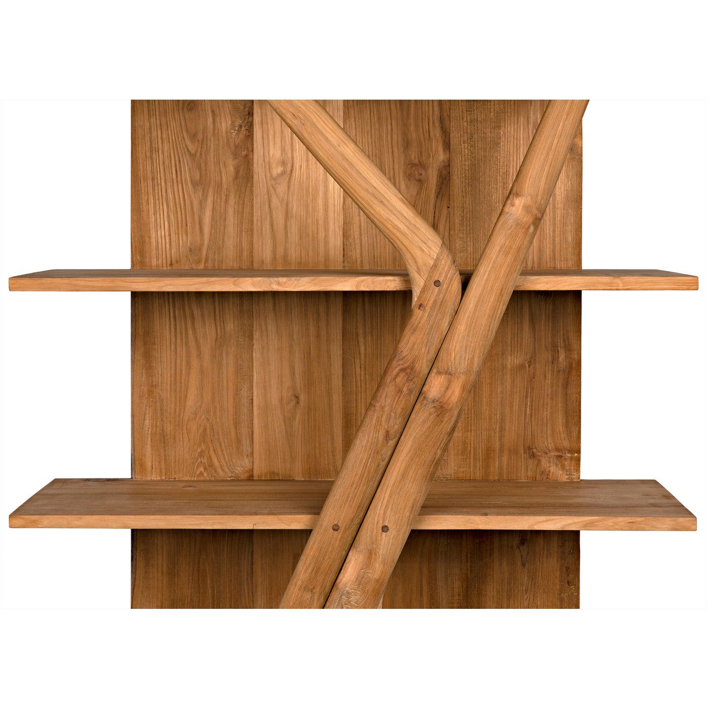 Noir Vetra Bookcase, Teak-Noir Furniture-Blue Hand Home