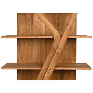 Noir Vetra Bookcase, Teak-Noir Furniture-Blue Hand Home