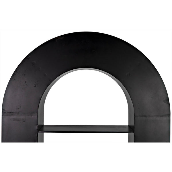 Noir Triumph Bookcase, Black Steel-Noir Furniture-Blue Hand Home