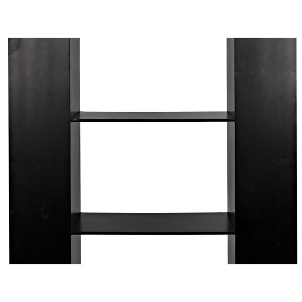 Noir Triumph Bookcase, Black Steel-Noir Furniture-Blue Hand Home