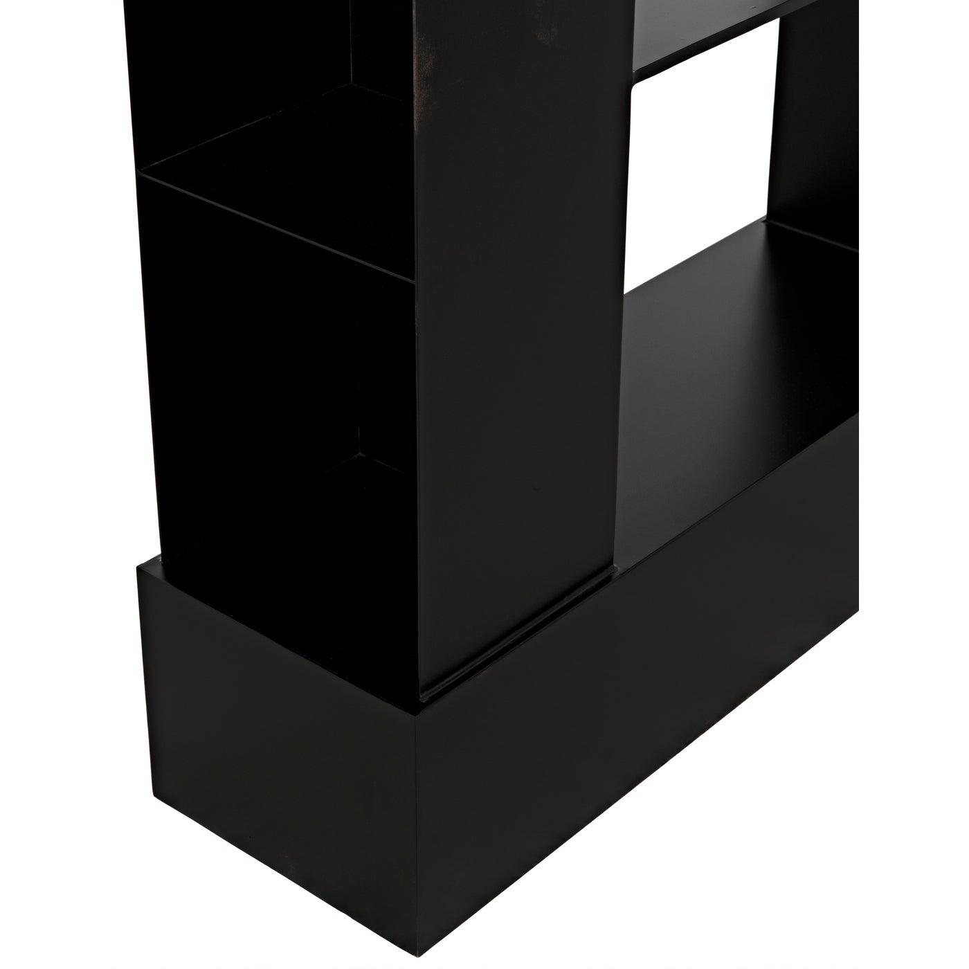Noir Triumph Bookcase, Black Steel-Noir Furniture-Blue Hand Home