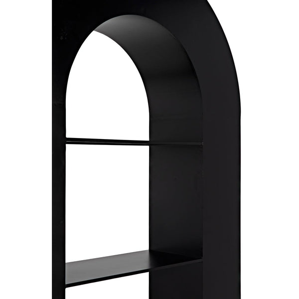 Noir Triumph Bookcase, Black Steel-Noir Furniture-Blue Hand Home