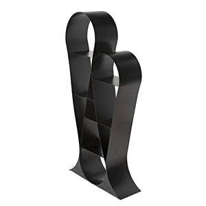 Zaha Bookcase, Black Metal-Noir Furniture-Blue Hand Home