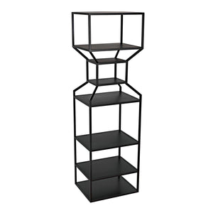 Noir Downtown A Bookcase, Black Metal-Noir Furniture-Blue Hand Home