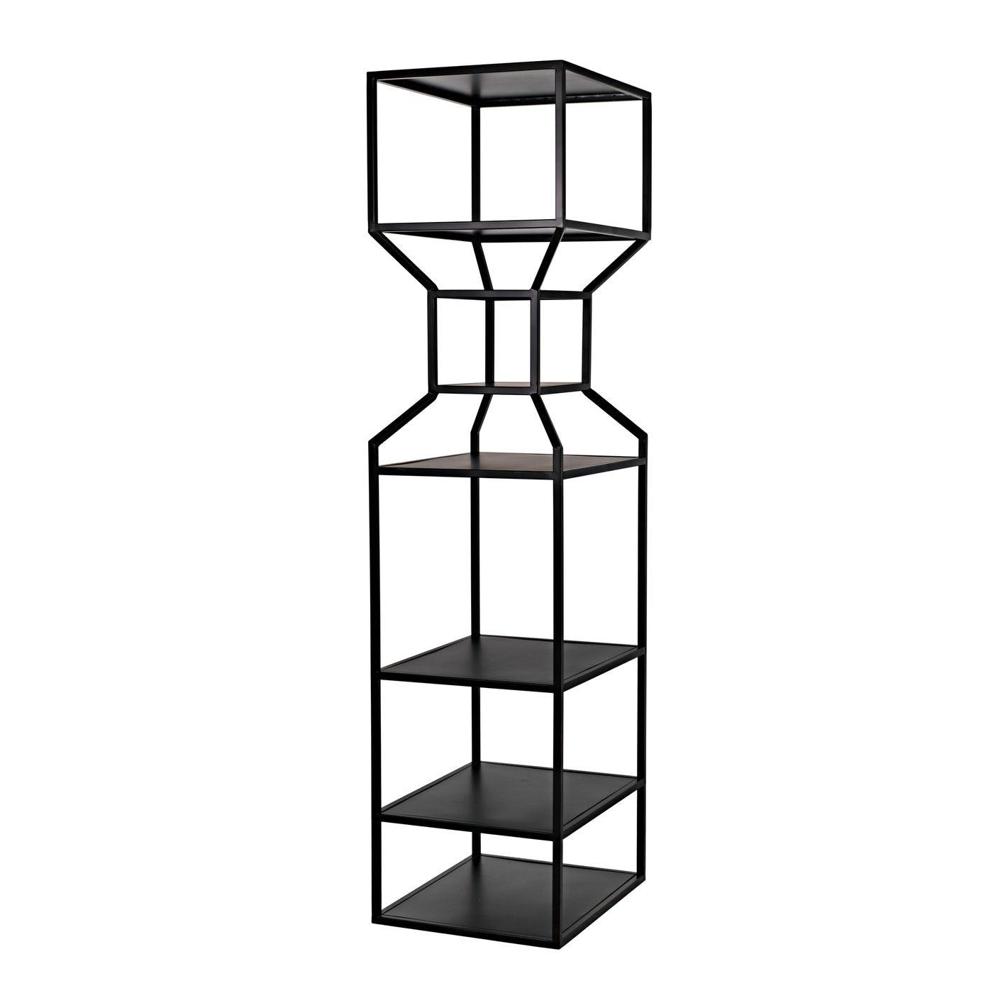 Noir Downtown A Bookcase, Black Metal-Noir Furniture-Blue Hand Home