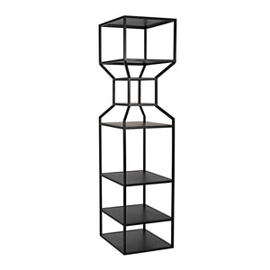 Noir Downtown A Bookcase, Black Metal-Noir Furniture-Blue Hand Home