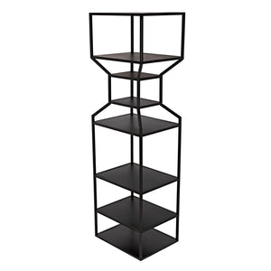 Noir Downtown A Bookcase, Black Metal-Noir Furniture-Blue Hand Home