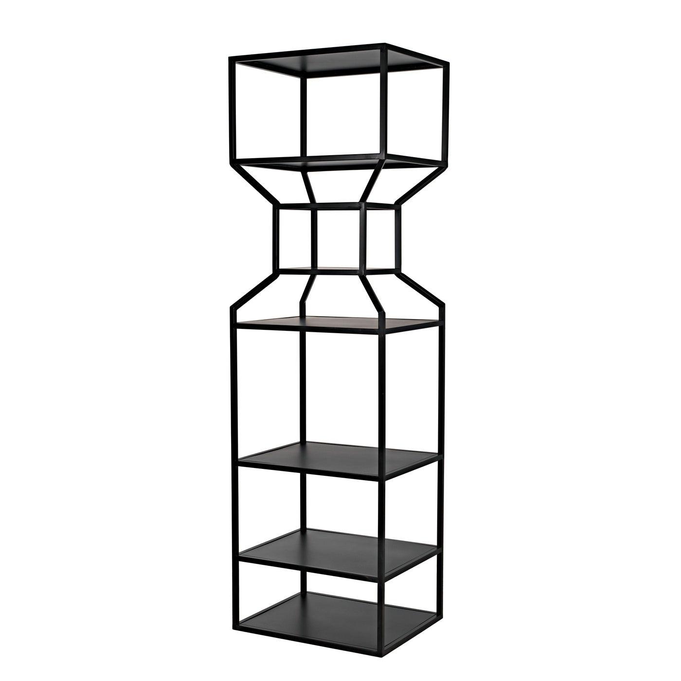 Noir Downtown A Bookcase, Black Metal-Noir Furniture-Blue Hand Home