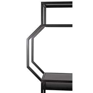 Noir Downtown B Bookcase, Black Metal-Noir Furniture-Blue Hand Home
