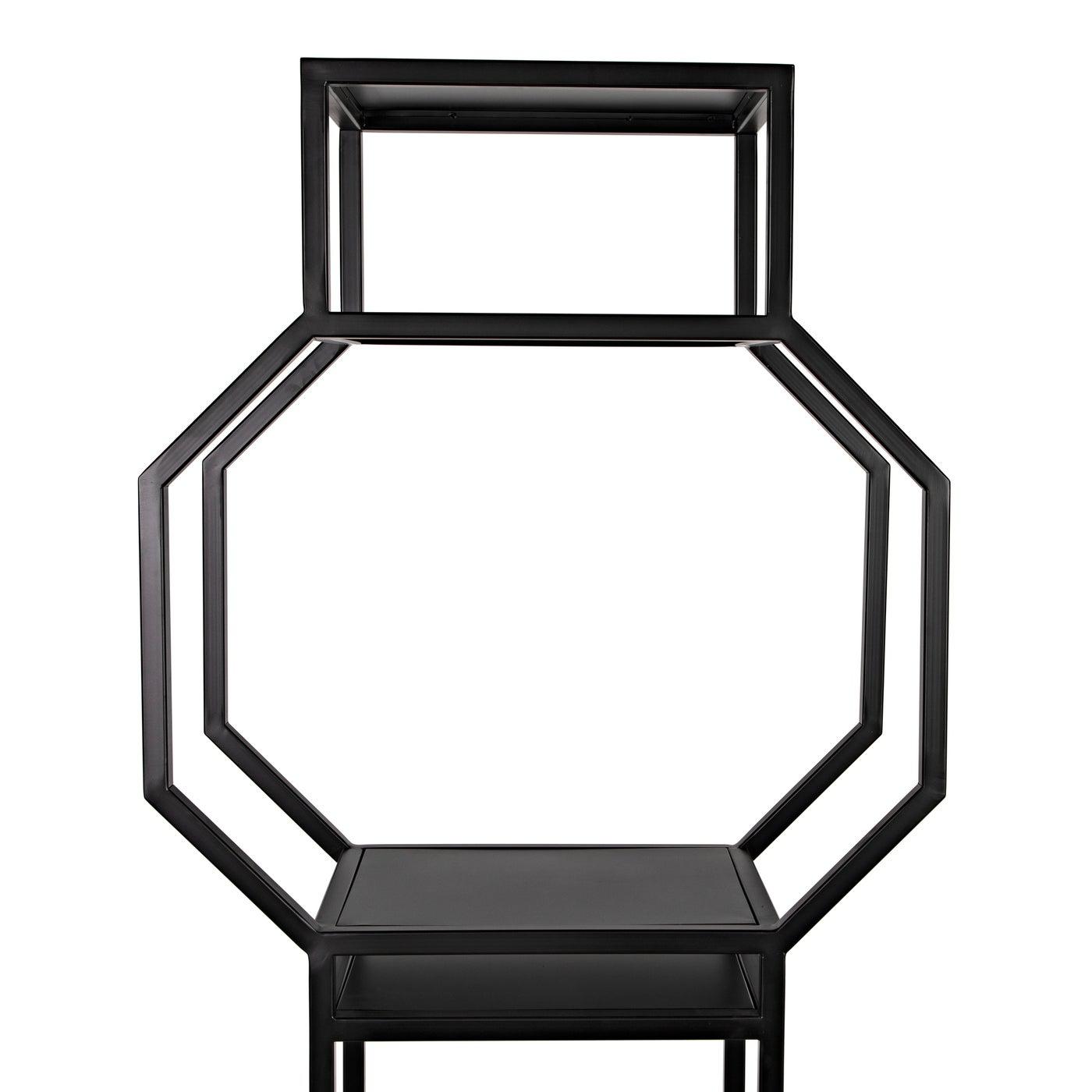 Noir Downtown B Bookcase, Black Metal-Noir Furniture-Blue Hand Home