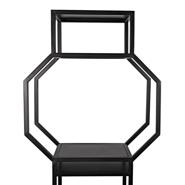 Noir Downtown B Bookcase, Black Metal-Noir Furniture-Blue Hand Home