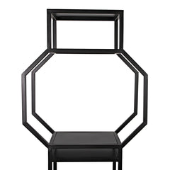 Noir Downtown B Bookcase, Black Metal-Noir Furniture-Blue Hand Home