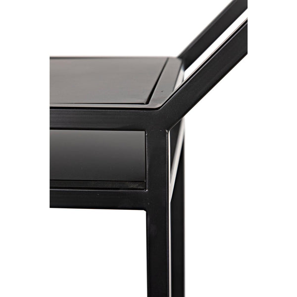 Noir Downtown B Bookcase, Black Metal-Noir Furniture-Blue Hand Home