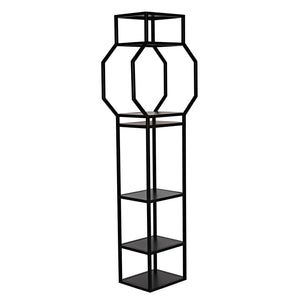 Noir Downtown B Bookcase, Black Metal-Noir Furniture-Blue Hand Home