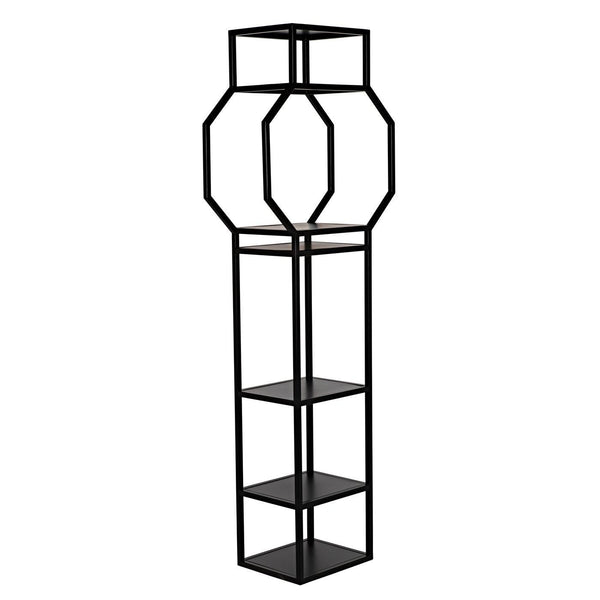 Noir Downtown B Bookcase, Black Metal-Noir Furniture-Blue Hand Home
