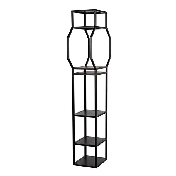 Noir Downtown B Bookcase, Black Metal-Noir Furniture-Blue Hand Home