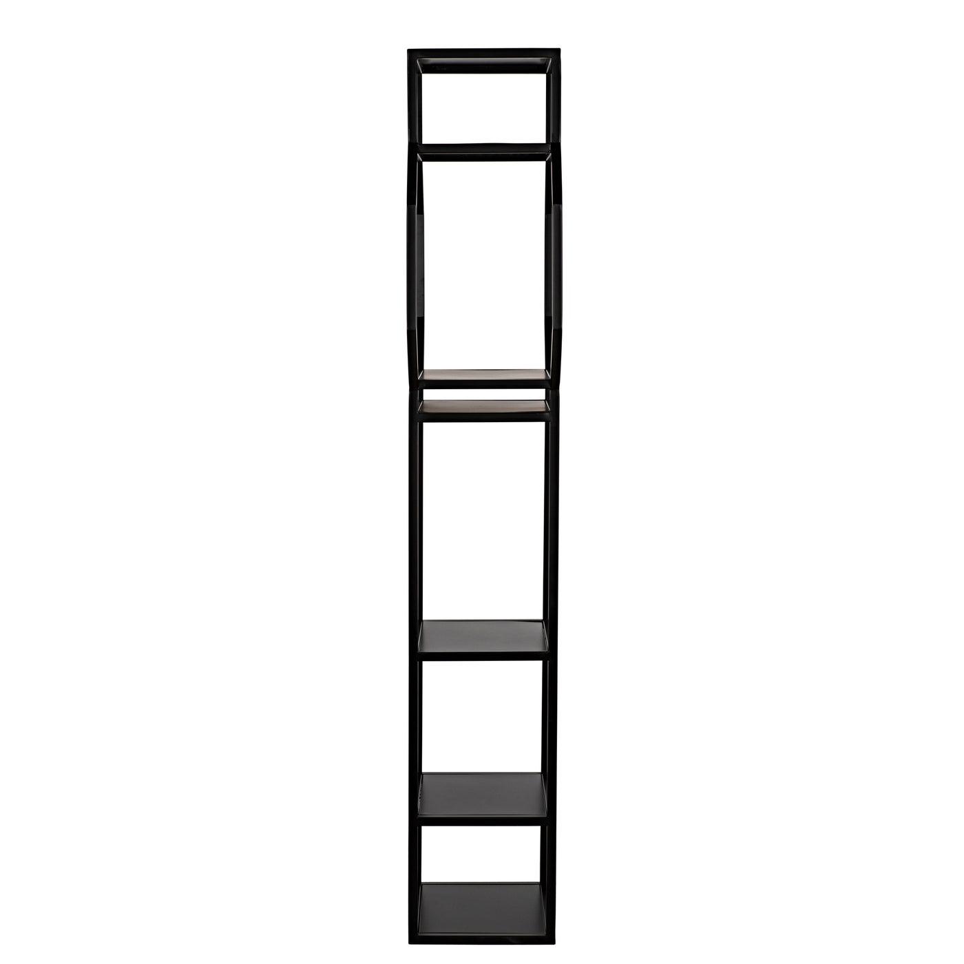 Noir Downtown B Bookcase, Black Metal-Noir Furniture-Blue Hand Home