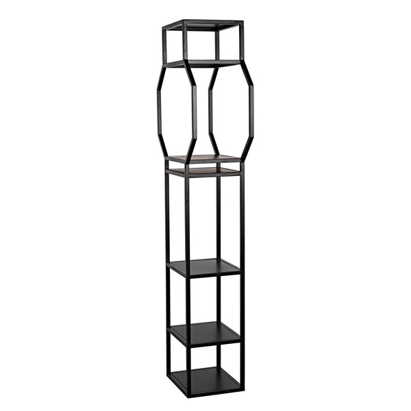 Noir Downtown B Bookcase, Black Metal-Noir Furniture-Blue Hand Home