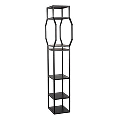 Noir Downtown B Bookcase, Black Metal-Noir Furniture-Blue Hand Home