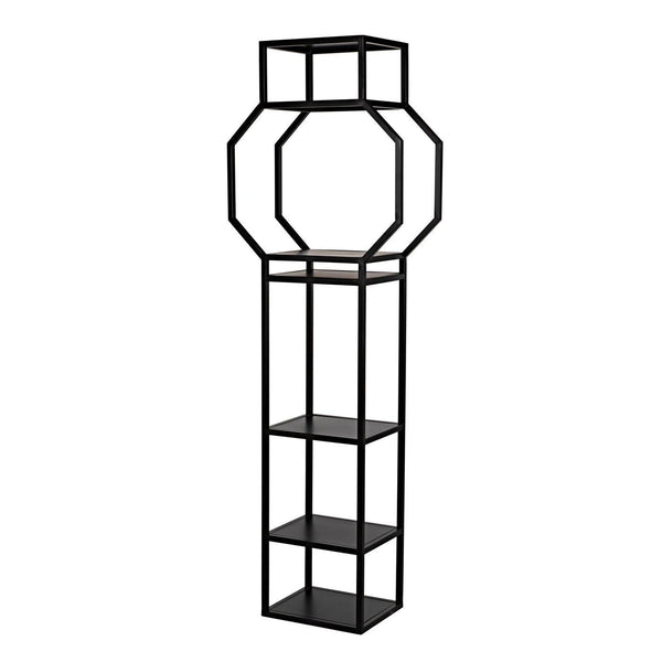 Noir Downtown B Bookcase, Black Metal-Noir Furniture-Blue Hand Home
