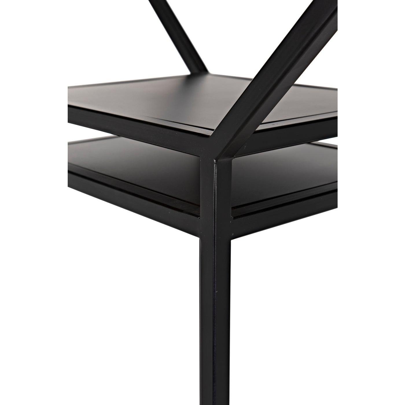 Noir Downtown B Bookcase, Black Metal-Noir Furniture-Blue Hand Home