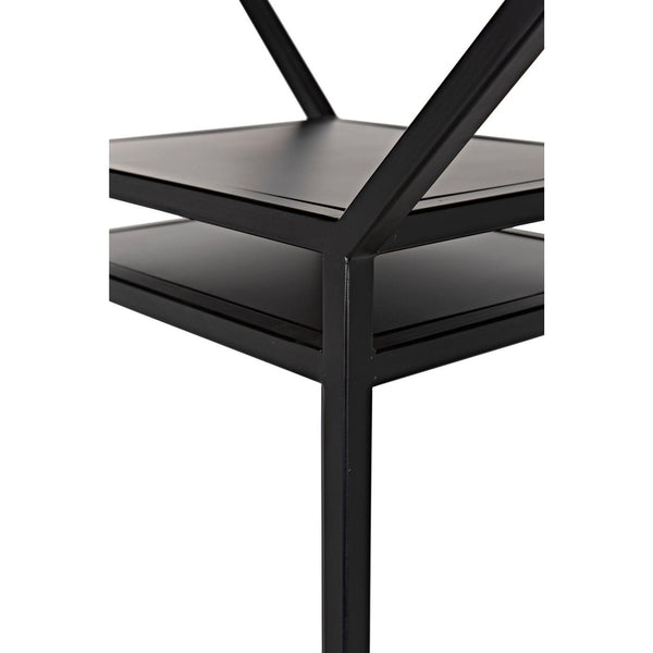 Noir Downtown B Bookcase, Black Metal-Noir Furniture-Blue Hand Home