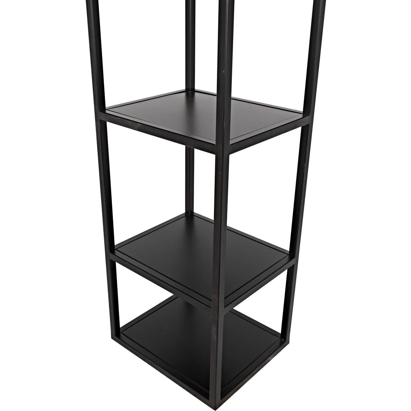 Noir Downtown B Bookcase, Black Metal-Noir Furniture-Blue Hand Home