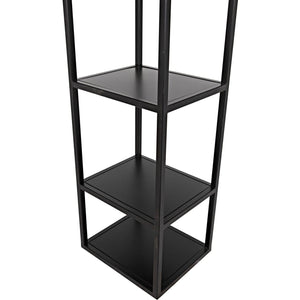 Noir Downtown B Bookcase, Black Metal-Noir Furniture-Blue Hand Home