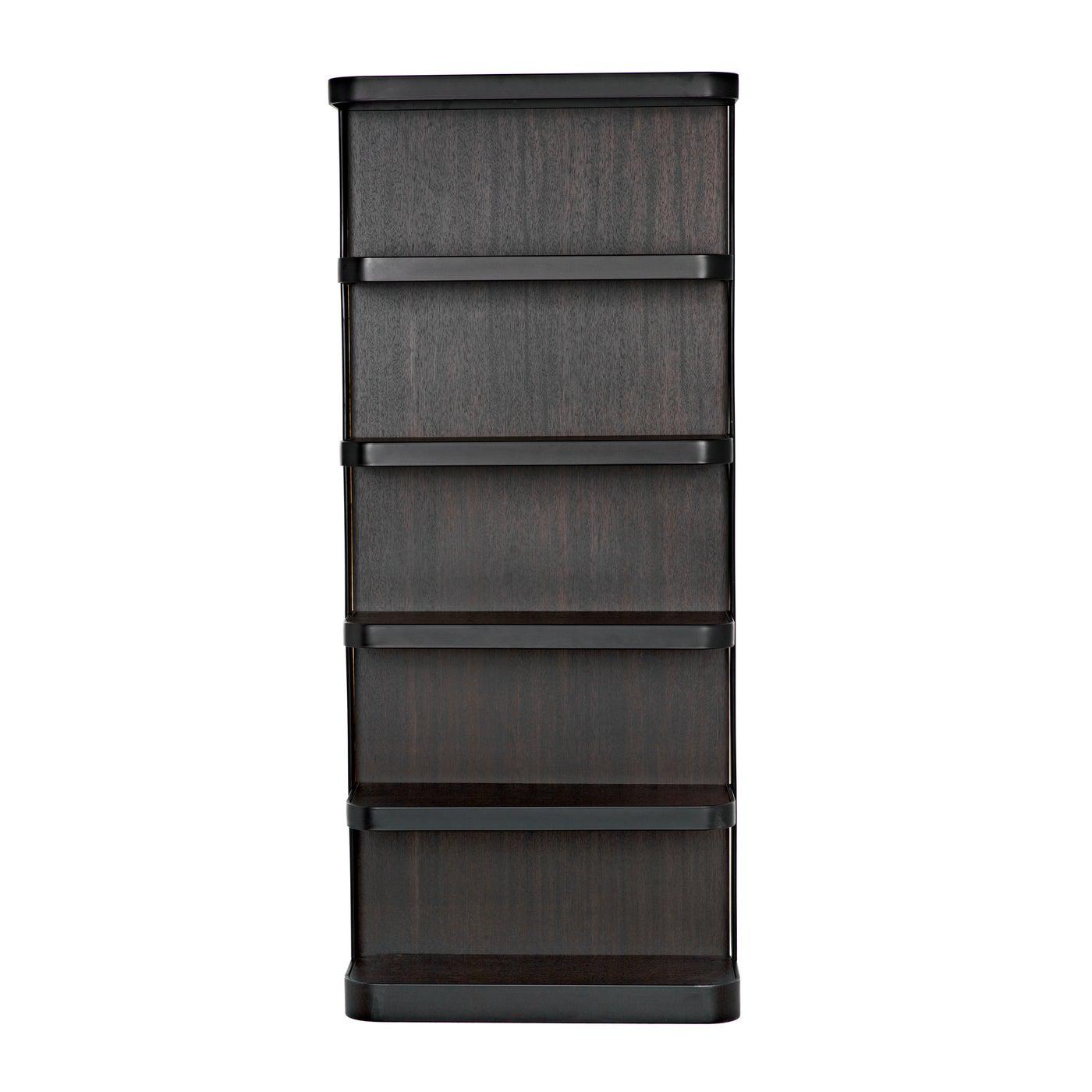 Noir Dido Bookcase, Black Metal-Noir Furniture-Blue Hand Home