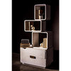 Noir Belini Bookcase, White Wash-Noir Furniture-Blue Hand Home
