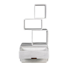 Noir Belini Bookcase, White Wash-Noir Furniture-Blue Hand Home