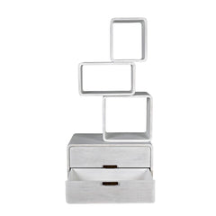 Noir Belini Bookcase, White Wash-Noir Furniture-Blue Hand Home