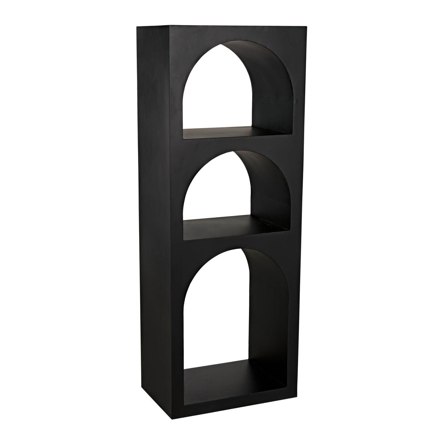 Aqueduct Bookcase, A, Black Metal