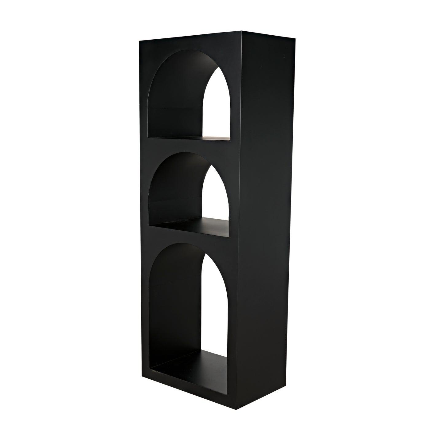 Noir Aqueduct Bookcase, A, Black Metal-Noir Furniture-Blue Hand Home