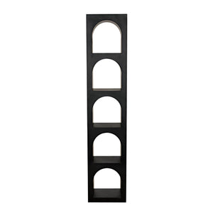 Noir Aqueduct Bookcase, C, Black Metal-Noir Furniture-Blue Hand Home