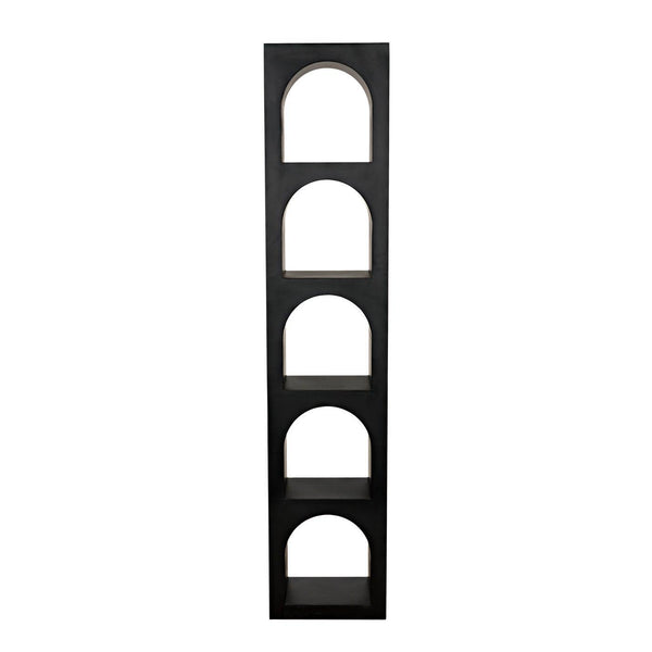Noir Aqueduct Bookcase, C, Black Metal-Noir Furniture-Blue Hand Home